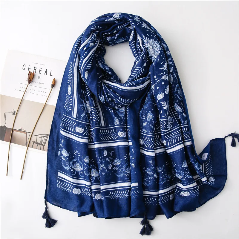 2020-new-vintage-flower-print-tassel-scarves-shawls-long-women-soft-cotton-floral-print-wrap-scarf-hijab-free-shipping