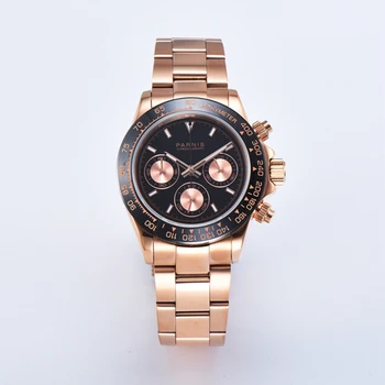 

Parnis 39mm VK Quartz Chronograph Watch Men Brand Luxury Pilot Business Waterproof Sapphire Crystal WristWatch Relogio Masculino