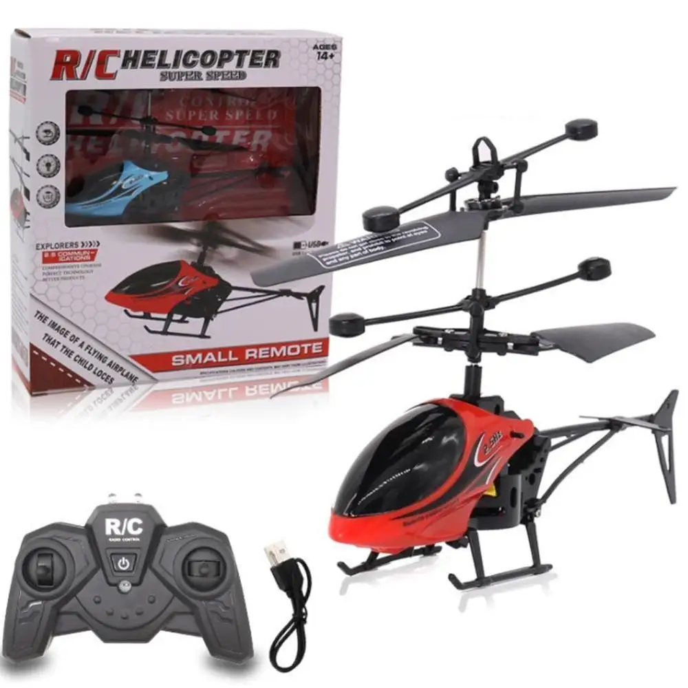 

Two-way Remote Control Aircraft with Light USB RC Helicopter Child Model Toy 2-way Remote Control Aircraft