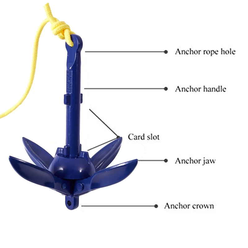 4-телескопический зуб бороны гребные лодки складной якорь, маленькие носки-башмачки Морской Якорь Веревка в наборе для каяк каноэ надувная лодка Морской парусник гидроциклов Рыбалка Acc
