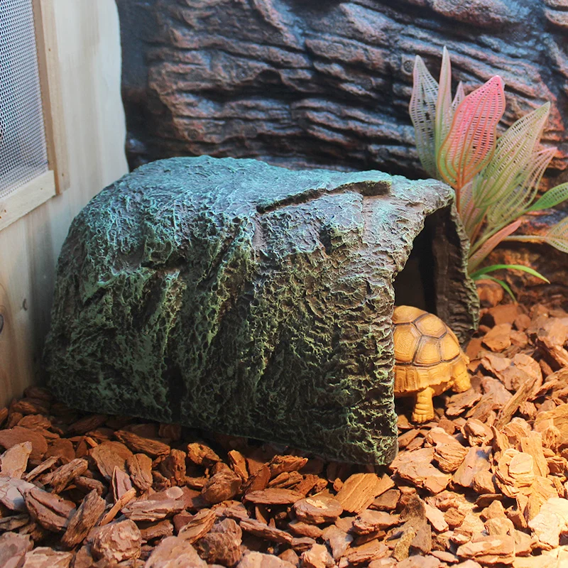 PROD 1005002686513728 Resin Hides Cave Pet Hiding Spot Turtles Rock
Hideout House Pet Hiding Spot Habitat Terrariums Landscaping for Lizard
Snakes