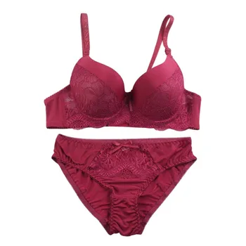 

32 34 36 38 ABC Cup For Female Lace Embroidery Bra Set Women Plus Size Push Up Underwear Set Bra And Panty Set