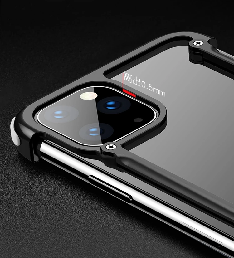 Алюминиевый металлический чехол-бампер для Apple iPhone 11/Pro/Max XS Max XR 7 8 Plus, роскошный защитный жесткий чехол с подушкой безопасности