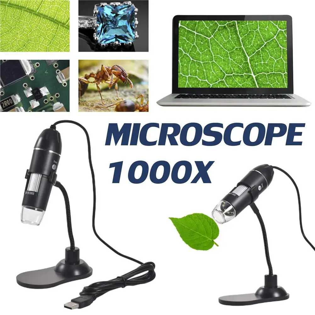 

3 In 1 Digital Microscope 1000X Multiple Use Portable Hose Support Magnifier For MAC Windows Microscopio Electronic Magnifier