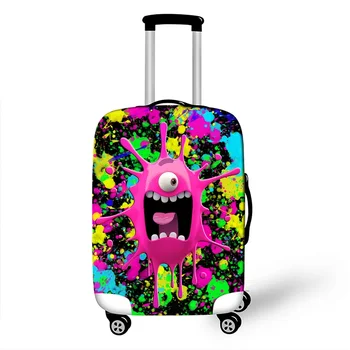

3D Print Cute Luggage Protective Covers For Travel 18 to 32 Inch Suitcase Cover Elastic Dust Trolley Luggage Protection Cover