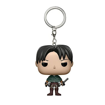 

Pocket Keychain Attack on Titan LEVI Action Figure Levi Collection Model Toy Gift with box