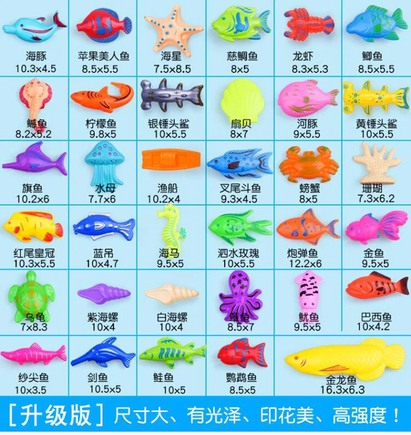 Square Hot Selling Children Fishing Toys Pool Set Magnetic Fishing Play with Water Baby Educational