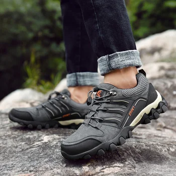 

Top Quality Genuine Leather Shoes Sneakers Men Casual Shoes Outdoor Waterproof Men Shoes Non-slip Men Hiking Shoes