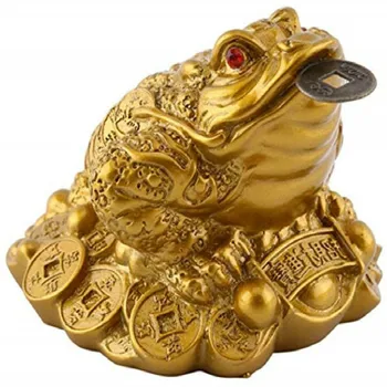 

Lucky Money Frog Feng Shui Golden Toad Coin Chinese Charm for Prosperity Home Decoration Gift Ancestor Money Master Blessed