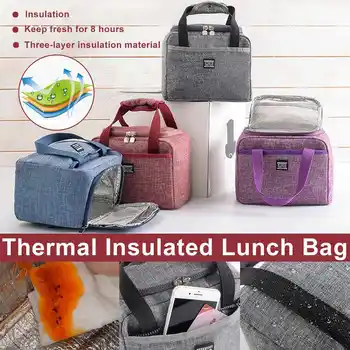

Portable Lunch Bag Waterproof Thermal Insulated Lunch Box Tote Cooler Bag Bento Pouch Lunch Container School Food Storage Bags