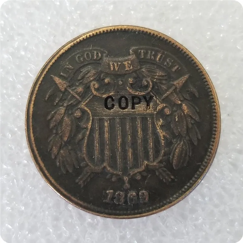 USA 1864-1873 Two Cents COPY COIN - Цвет: 1869