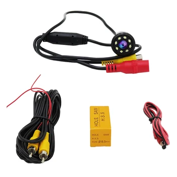

170 Degree 8 LED HD Rear View Car Camera Night Vision Car Reversing Backup Cam Metal Car Camera