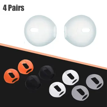 

4 Pairs Anti-slip Soft Clear Practical Earbuds Cushion Easy Install Accessories Silicone With Hole Cover Gel For Apple Headphone