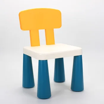 

Children's stools kindergarten backrest chairs baby dining chairs plastic home cartoon small stools non-slip easy assemble