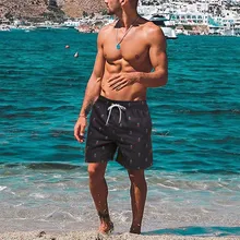 Трендовые пляжная Для мужчин плавательный Мужские Шорты для купания размера плюс купальный костюм Для мужчин плавательные шорты для пляжа Bañador Natacion Hombre#3