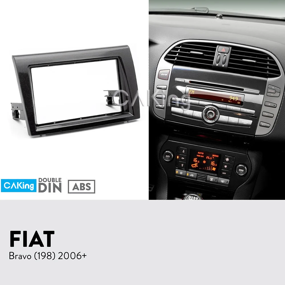 Двойной Din фасции Радио панель для FIAT Bravo (198) 2006-2016 рамка Комплект фитинг Facia