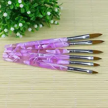 Горячая Распродажа 6 шт./компл. Профессиональная УФ-гель для ногтей Картина кисть для рисования; ручка набор инструментов