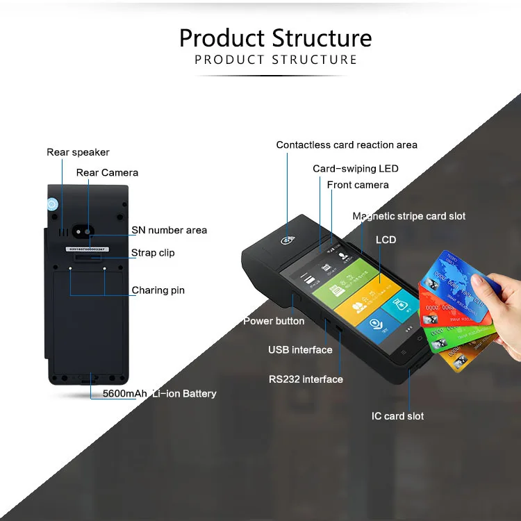 

Smart Cash Register/Android POS Machine/Code Scanning Handheld Cashier Printing All-in-One Machine/Commercial Equipment