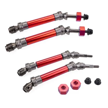 

CVD Steel Front & Rear Drive Shaft Assembly Heavy Duty for 1/10 Traxxas Slash 4X4 Stampede VXL 2WD 6851R 6851X 6852R 6852X,Red