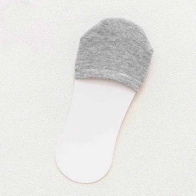 6pcs/3pair Boat Socks for Summer Anti Slip Silicone No Show Socks for Women High Heel Shoe Liner Socks Chausette Femme Invisible gray