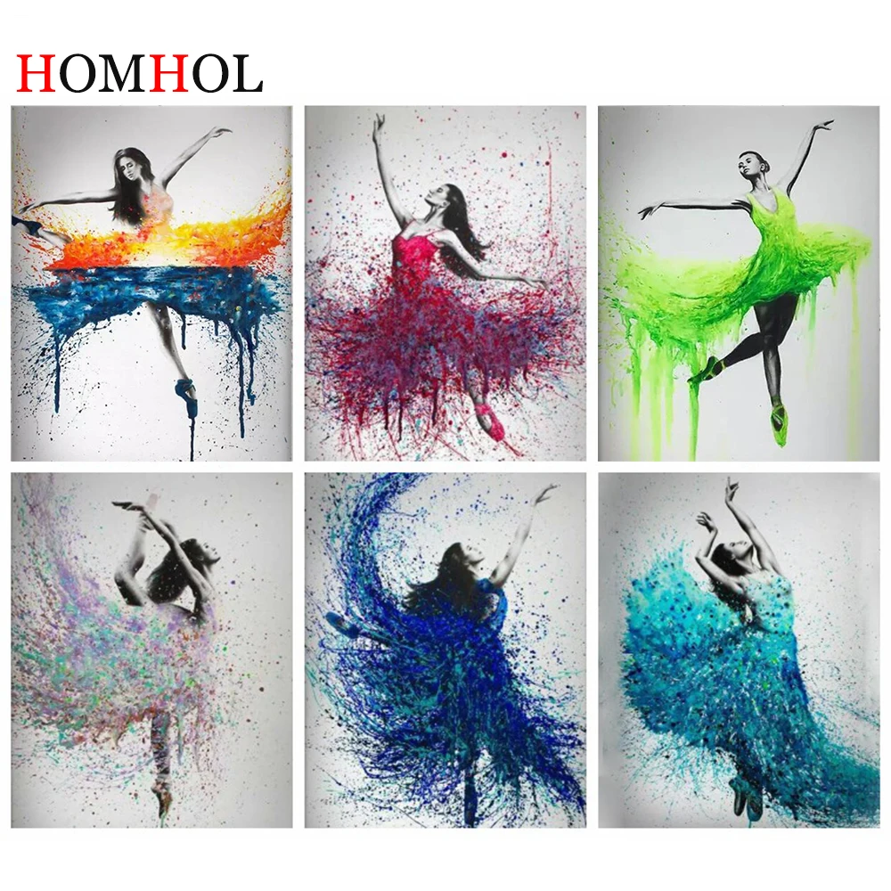 5D DIY Girl Dancing Ballerina Diamond Painting Embroidery Kits Rhinestones Art Cross Stitch Portrait Mosaic Wall Decor | Дом и сад