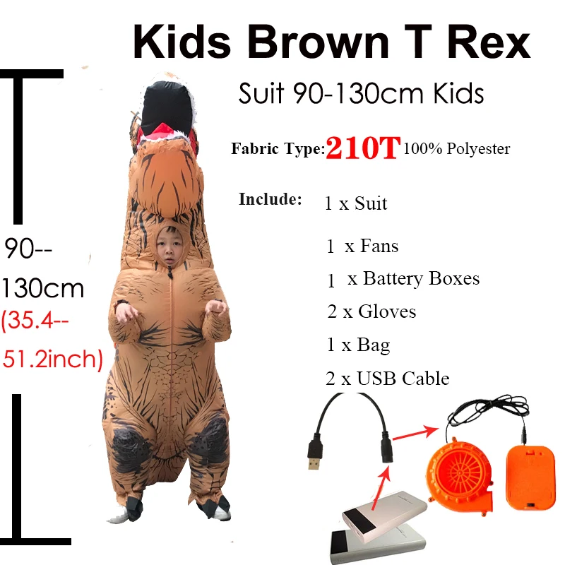 Anime Cospaly Men T REX Inflatable Dinosaur Costume Adult t-rex Mascot Costume Adultos Halloween Dinosaur Costume for Kids Women (22)
