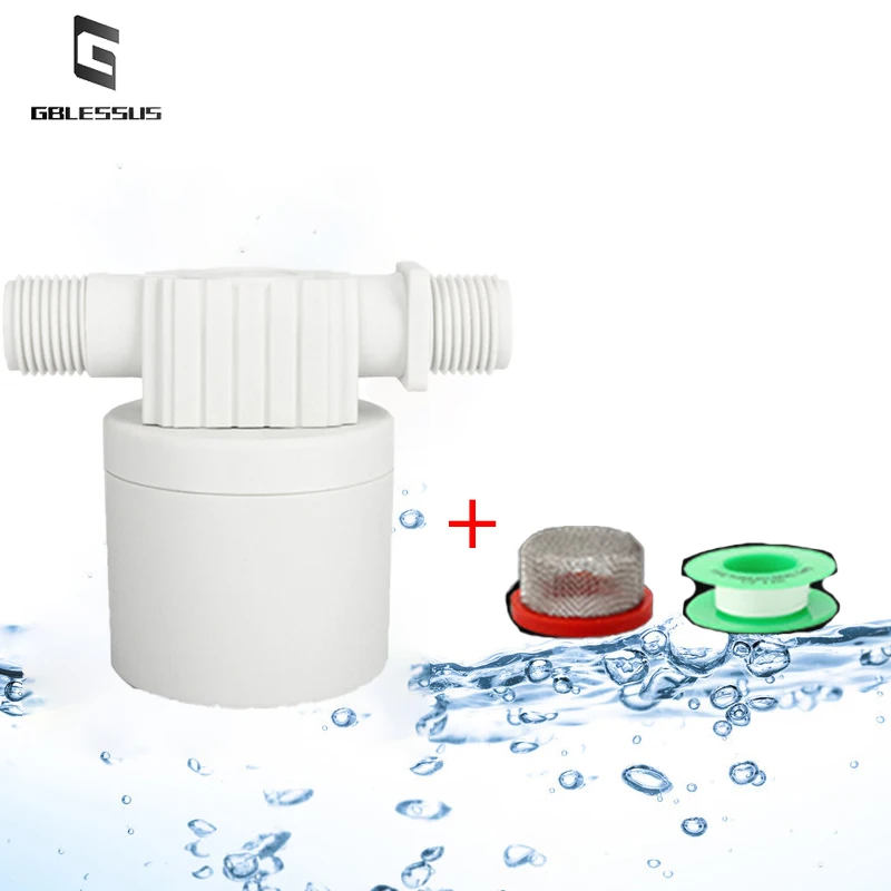 

Valve Switch1/2"3/4" 1"Automatic Water Level Control Tower Tank Floating Ball Installed Inside The Tank Pool Tower White Plastic