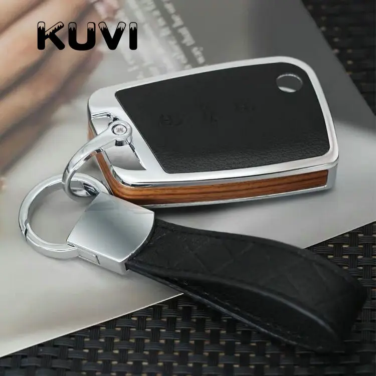wood-keychain3 Ракетка для пинг понга filber Автомобильный ключ чехол для VW Polo Golf 7 Tiguan для Skoda Octavia Kodiaq Karoq для сиденья Ateca Leon Ibiza - Название цвета: wood-keychain3