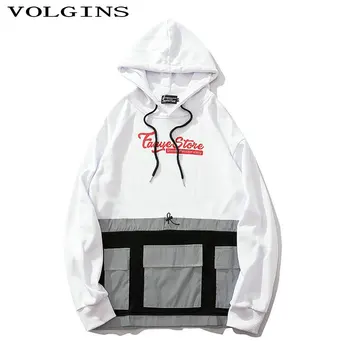 

Streetwear Letter Print Men Hip Hop Hoodie Sweatshirt High quality Hoodie Casual Black Hooded Pullover Cotton