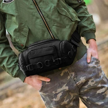 

Large Fanny Pack for Men and Women Camo Waist Bag for Travel, Fishing Tackle Bag, Hunting, and Hiking Pack
