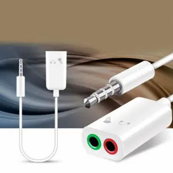 

3.5 mm Jack Headphone Earphone Audio Cable Micphone Y Splitter Adapter 1 Female to 2 Male Earphone Cord for Laptop PC