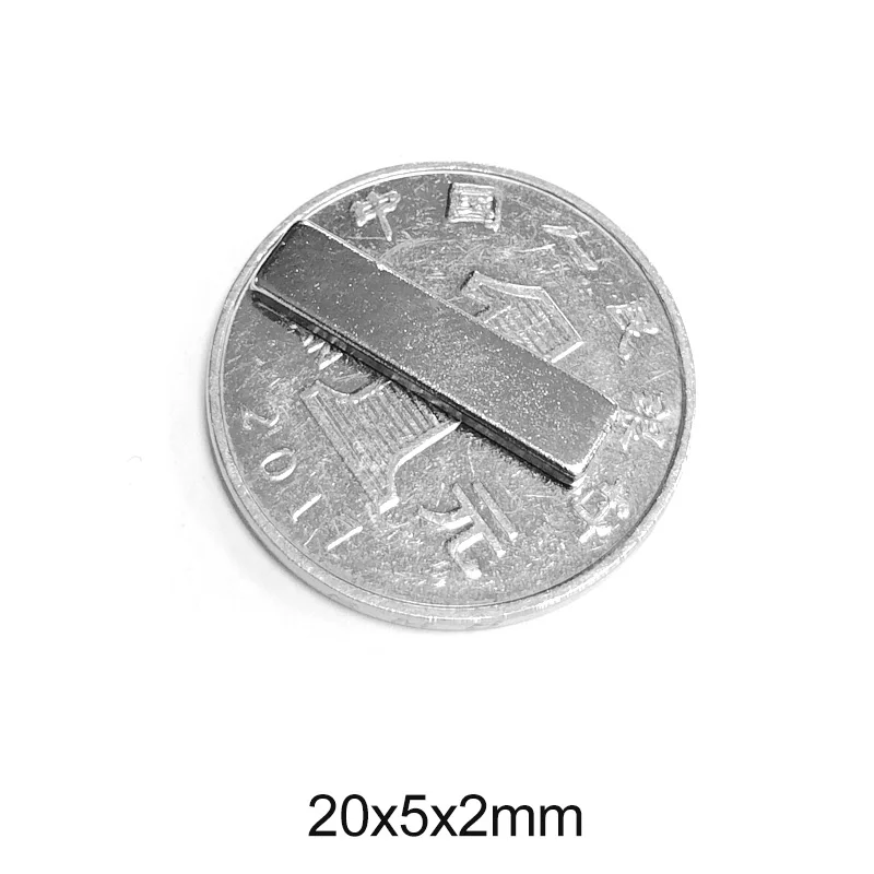 20 ~ 500 шт. 20x5x2 мм блок супер сильные магнитные магниты * 5 2 Постоянный Неодимовый