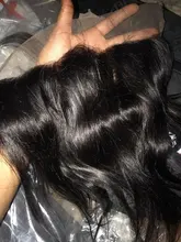 Cierre Frontal de malla de cabello humano brasileño, liso, 13x4, con pelo de bebé, Color Natural, Remy, 8 -24, prearrancado