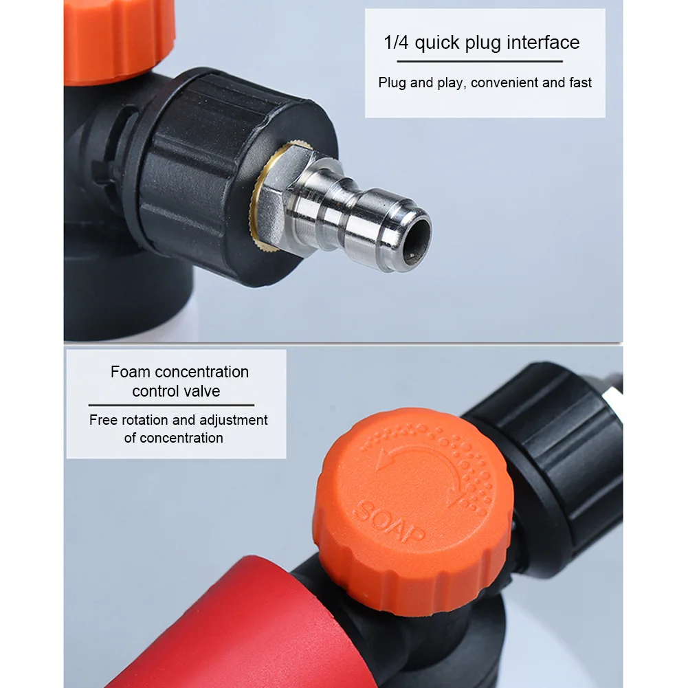 Conveniente da Lavagem de Carro do Pulverizador Durável de Alta 4 da Espuma da Neve do Pulverizador 500ml da Espuma da Lavagem de Carro Arma Longa Pressão Mini g1 - 7 Balde p/ carro