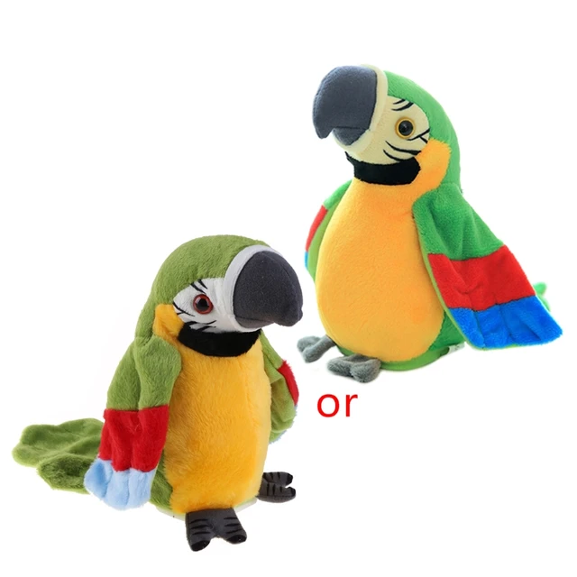 Electric Plush Parrot Speaking Talking Repeats Waving Education Simulation Bird 1