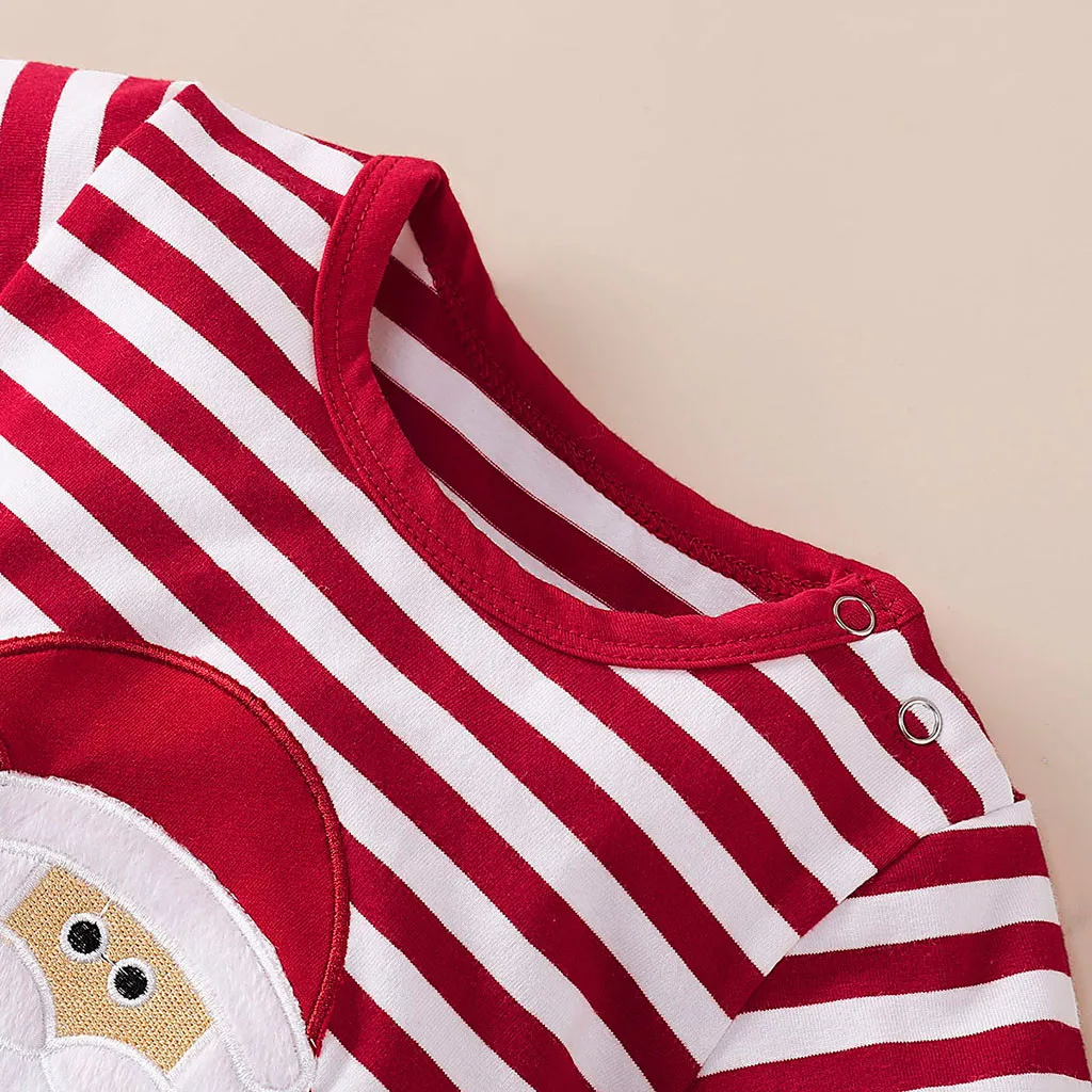 Christmas Baby Girls Boys Clothes Newborn Infant baby Striped Romper Kids Christmas Costume Clothing Cute Clothes Outfit 0-24M