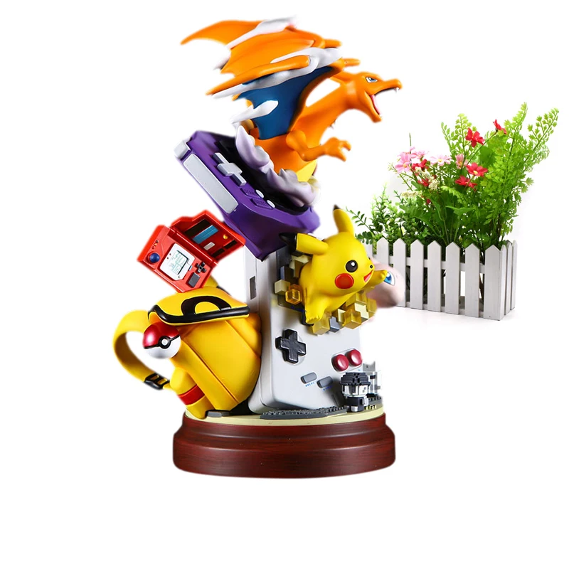 

Anima Cartoon Cosplay Monster Mew Charizard Resin Statue Figure Action Toys For Collection Christmas Model Gift