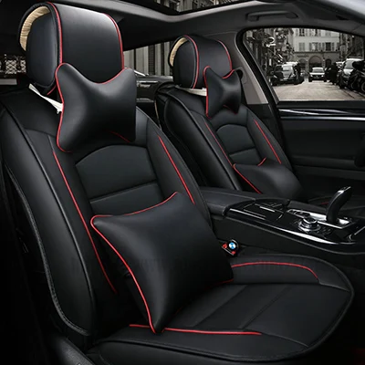 Black have pillow Универсальный чехол для автомобильных сидений для vw аксессуары для polo vw polo 6r 9n vw passat b5 passat b6 passat b7 b8 vw golf 5 Гольф 6 7 - Название цвета: Black have pillow