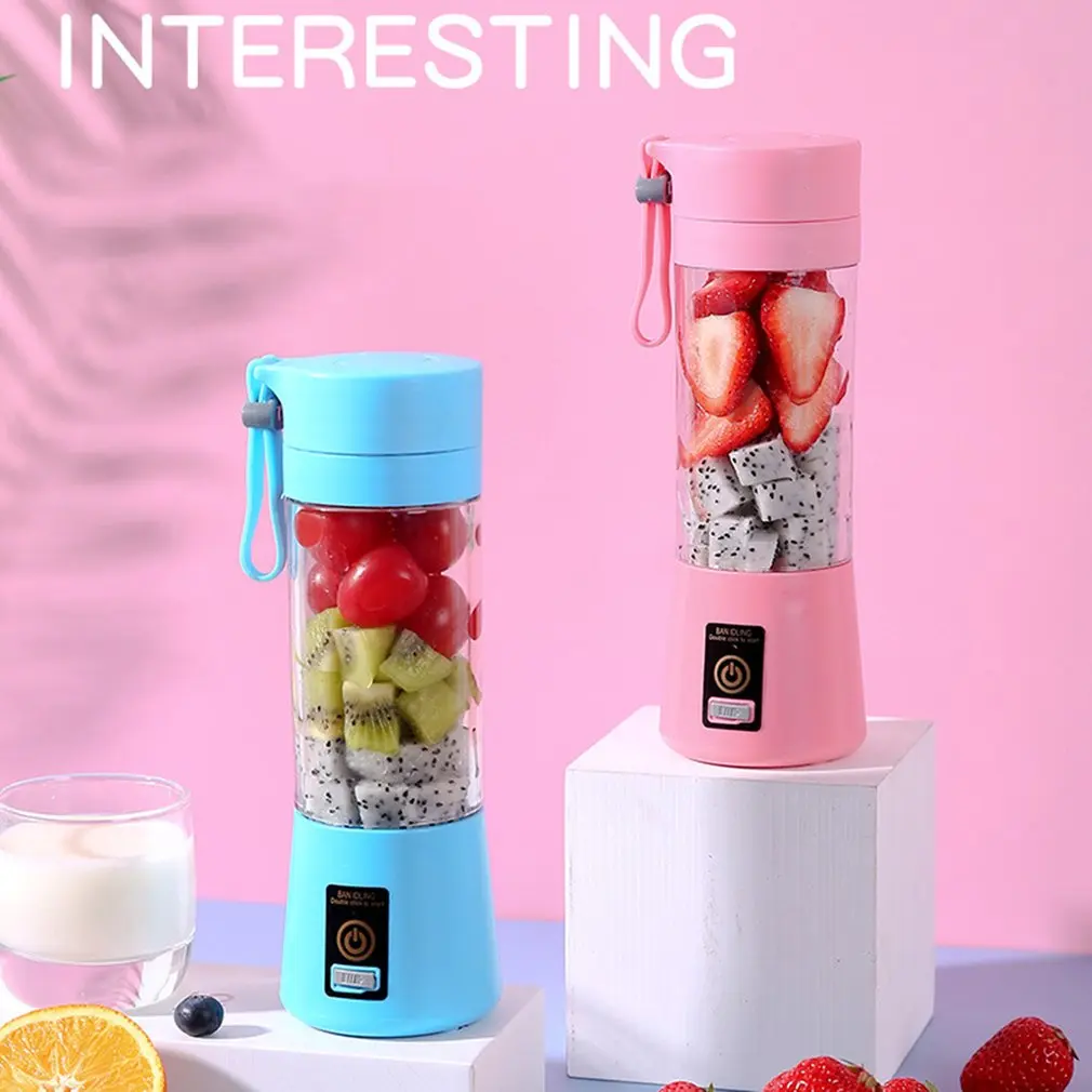 Blender mixer juicer blender juice maker - blades Portable Blend USB Rechargeable Mini Juice Machine Smoothie Maker 15
