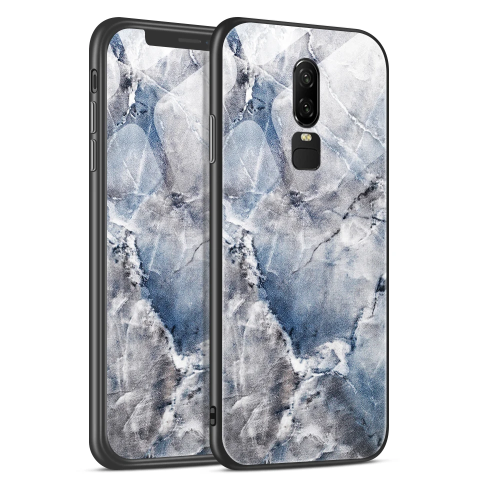 Для OnePlus 6 6T 7 7Pro модный ТПУ чехол для мобильного телефона 1+ 6 6t 7 роскошный ударопрочный закаленное стекло задняя защита жесткий чехол - Цвет: W313