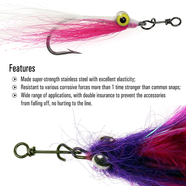 ICERIO stainless steel fly twist clip is a versatile accessory for fishing that offers durability and strong grip.