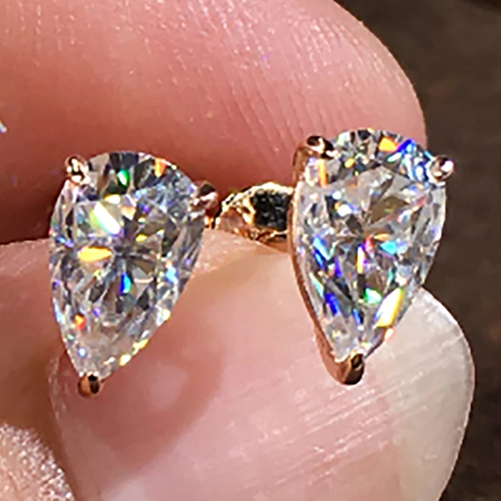 

Серьги из желтого золота с муассанитом, 10 к, 0,5, 1, 2, 3 карата