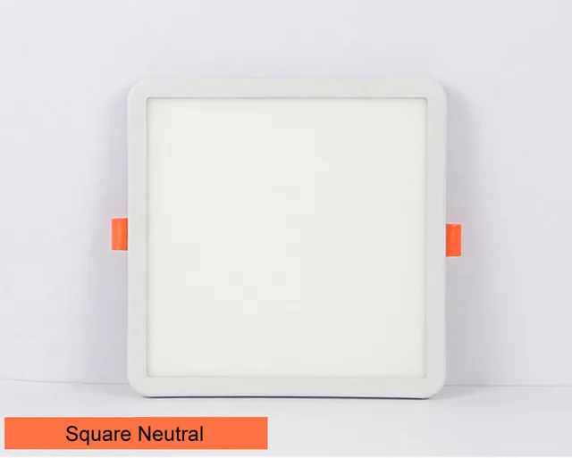 Square Neutral T-SUN ультратонкий Светодиодный светильник 220 В, 6 Вт/8 Вт/15 Вт/20 Вт, светодиодный потолочный встраиваемый светильник, панельный светильник, потолочный светильник - Испускаемый цвет: Square Neutral
