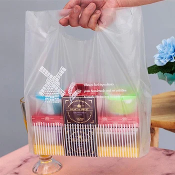 

Plastic Gift Bags Baking Cakes Plastic Shopping Bags Retail Bags Party Favor Bag 50pcs/lot