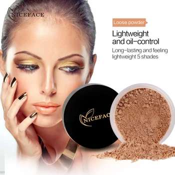 

NICEFACE 5 Colors Loose Powder Makeup Face Mineral Base Powder Finish Contour Setting Powder Glitter Waterproof Cosmetics
