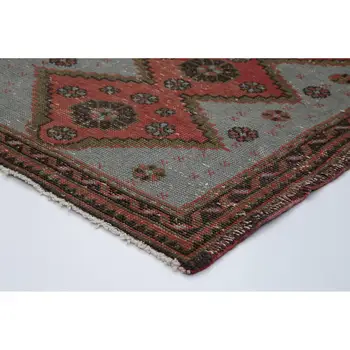 

120x77 Cm Red Handmade Overdyed Rug-4x2 Ft