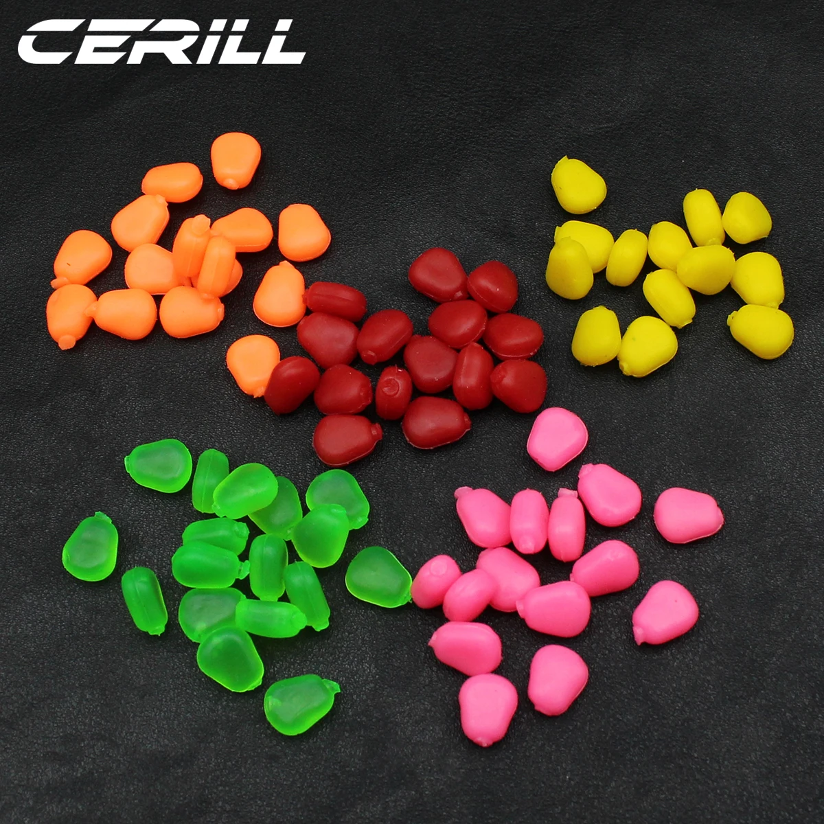 Appâts souples coulants Cerill - 100 pièces silicone parfum crème pour carpe et perche