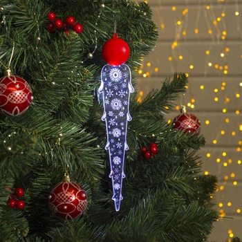 

LED icicle with dynamics "Snowflakes" 30 cm, baht. 2032 (included) WHITE 4364357