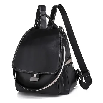 

Women Backpack Vintage Soft Leather Small High Quality Black Brown Pu Waterproof Back Pack Female 2020 Trend Fashion Women's Bag