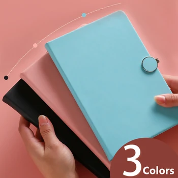

Kawaii Journal Diary Notebook A5 Faux Leather Note Books Buckle Planner School Supplies Korean Fashion Notepad Office Stationery